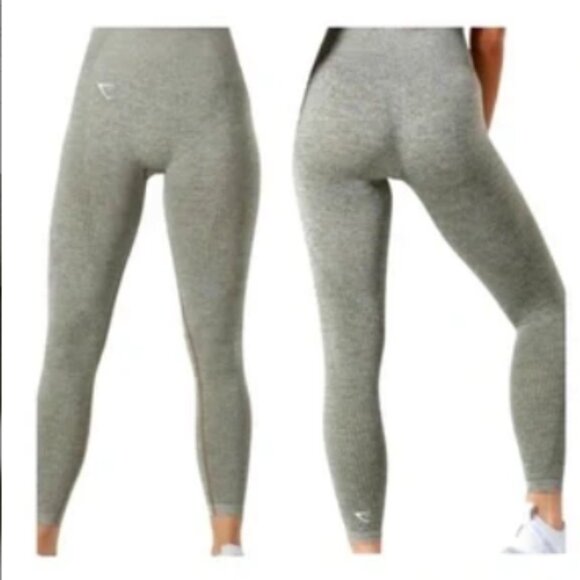 Gymshark Vital Seamless 7/8 Legging Workout Set Green XS NWT - Picture 1 of 5